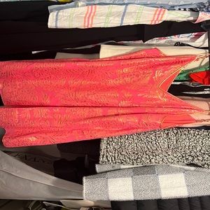 Lilly Pulitzer dress pink gold sparkle